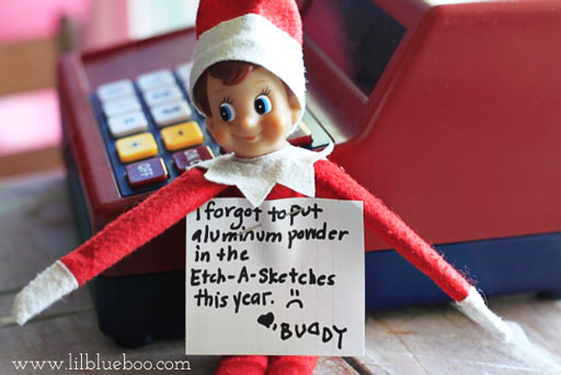 #elfshaming Elf on the Shelf via lilblueboo.com