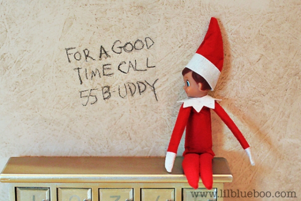 Bathroom Graffiti Elf on the Shelf via lilblueboo.com Bathroom Graffiti Elf on the Shelf via lilblueboo.com