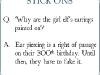 Why are the Elf girl's earrings painted on? via lilblueboo.com #elfquestions #elfontheshelf