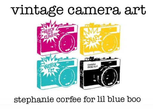 vintage camera art via lilblueboo.com