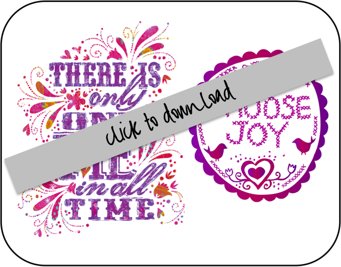 Choose Joy and One of Me in All Time Free Download Printable Art DIY Tutorial via lilblueboo.com