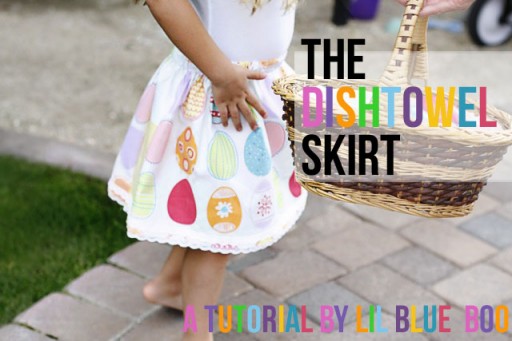 dishtowel skirt tutorial via lilblueboo.com dishtowel skirt tutorial via lilblueboo.com