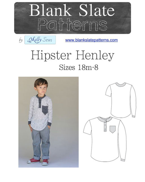 The Hipster Henley Unisex PDF Sewing Pattern by Blank Slate via lilblueboo.com The Hipster Henley Unisex PDF Sewing Pattern by Blank Slate via lilblueboo.com
