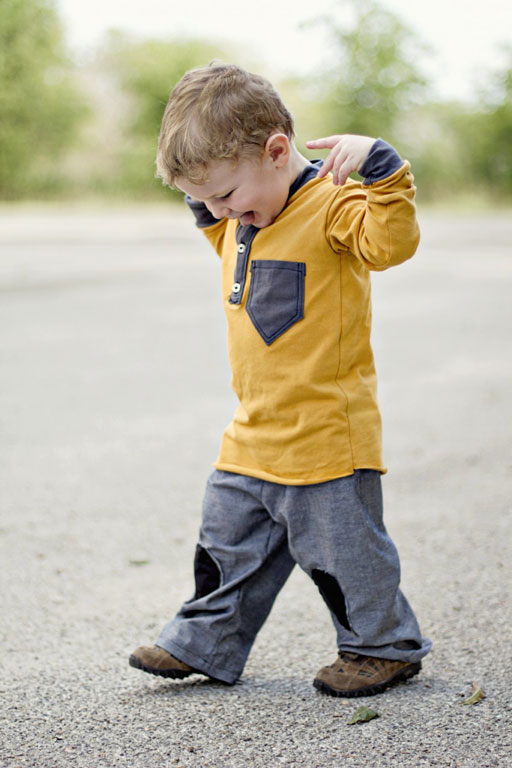 The Hipster Henley Sewing Pattern (Boy Version) via lilblueboo.com