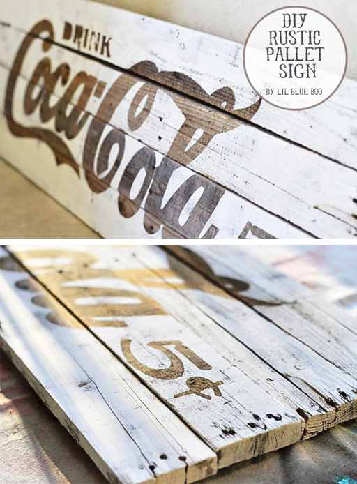 lilblueboo.com Pallet signs  via DIY to a Rustic rustic How Palette homemade / Make Sign