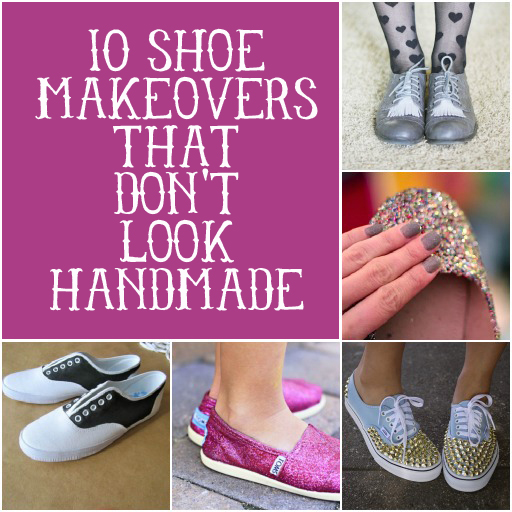 10 Shoes Makeovers That Don't Look Handmade via lilblueboo.com