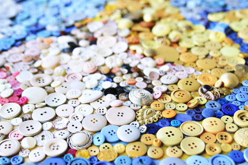 How to Make a Button Art Collage | Lil Blue Boo