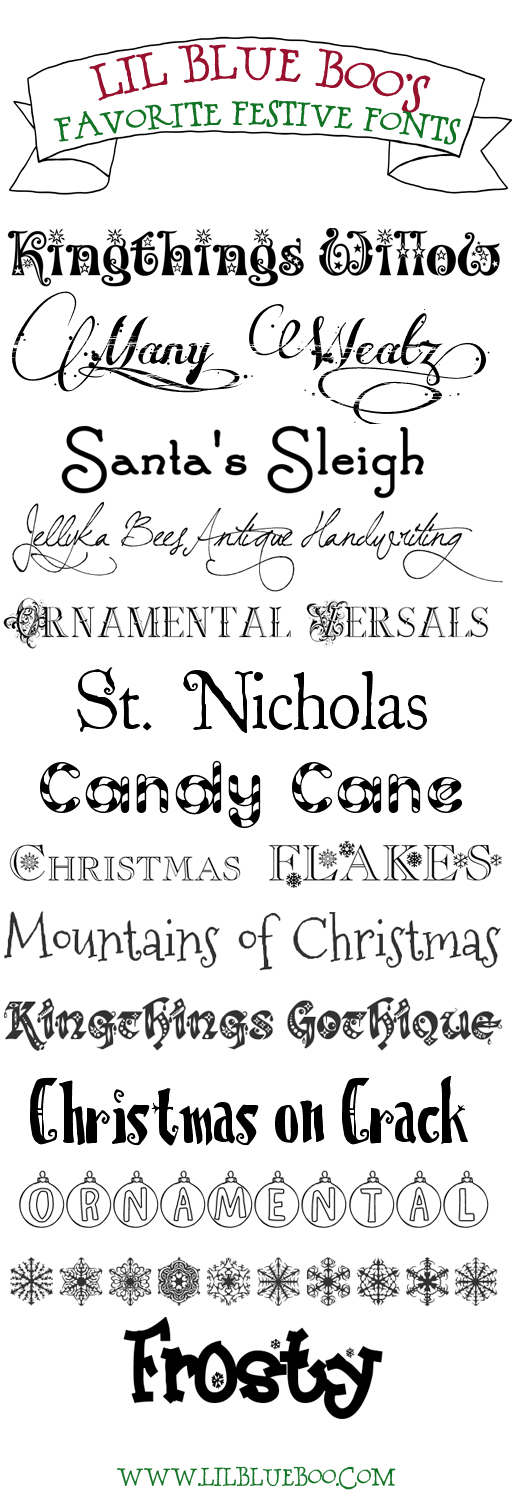 festive fonts