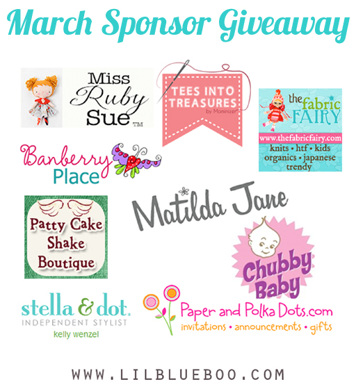 I want to win the big March Sponsor Giveaway at lilblueboo.com I want to win the big March Sponsor Giveaway at lilblueboo.com