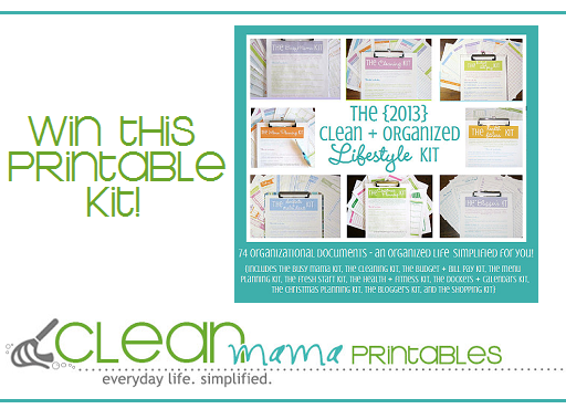 Clean Mama Printables giveaway via lilblueboo.com Clean Mama Printables giveaway via lilblueboo.com