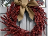 Burlap and Berry Wreath via lilblueboo.com