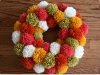 Retro Pom Pom Wreath via lilblueboo.com