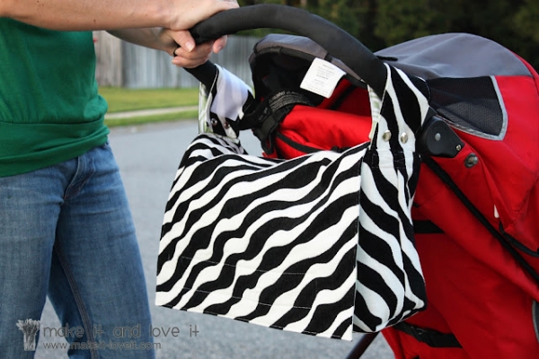 STroller Bag Tutorial via lilblueboo.com