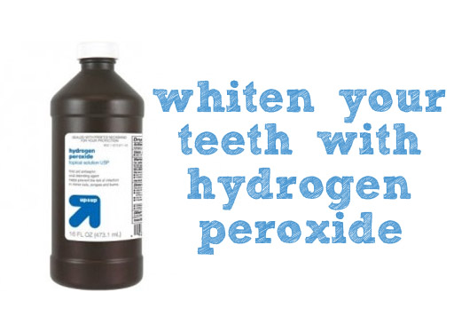 Random Beauty Tip: Whiten teeth with hydrogen peroxide via lilblueboo.com Random Beauty Tip: Whiten teeth with hydrogen peroxide via lilblueboo.com