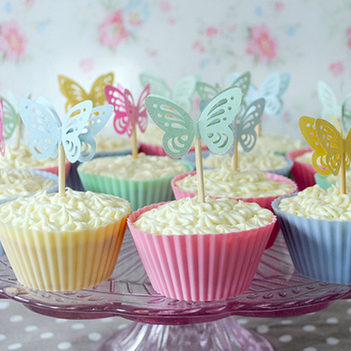 butterfly cupcake toppers via lilblueboo.com