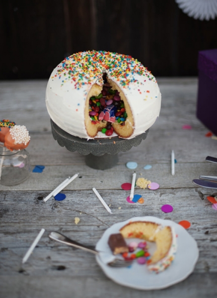 Cinco de Mayo Party Ideas: DIY Pinata Cake via Handmade Charlotte at lilblueboo.com