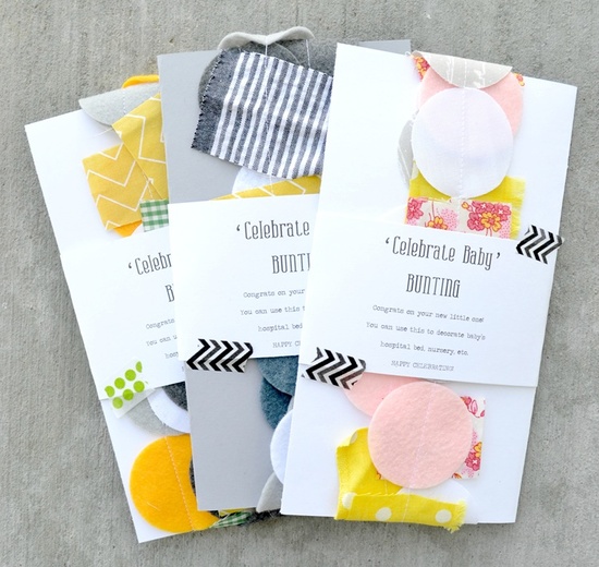 DIY Baby Gift Ideas: Celebrate Baby Bunting by A Lemon Squeezy Home via lilblueboo.com