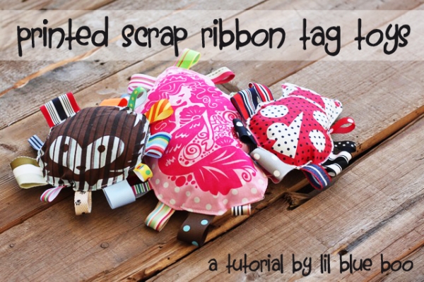 DIY Baby Gift Ideas:  Printed Tag Toys via lilblueboo.com