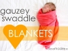 DIY Baby Gift Ideas: Gauze Swaddle Blankets by Made via lilblueboo.com