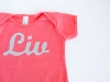 DIY Baby Gift Ideas: Personalized Onesie by Finley and Oliver via lilblueboo.com