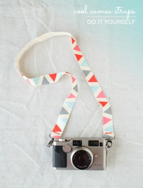 12 DIY Camera Strap Ideas: Painted Camera Strap at Design Love Fest via lilblueboo.com