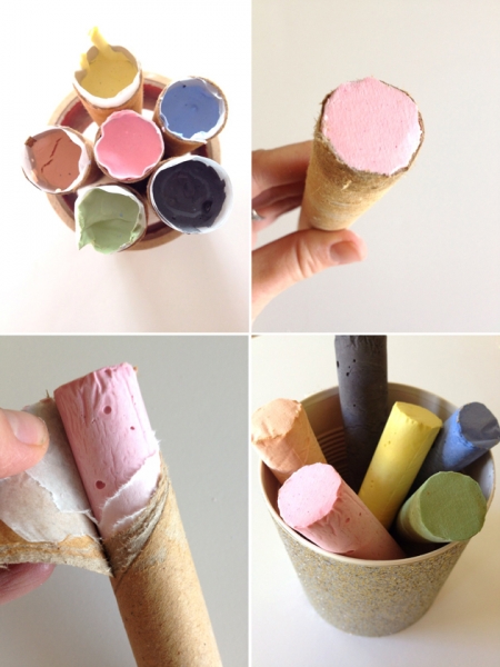 Craft Supplies you Can Make at Home: DIY Sidewalk Chalk at Playful Learning via lilblueboo.com