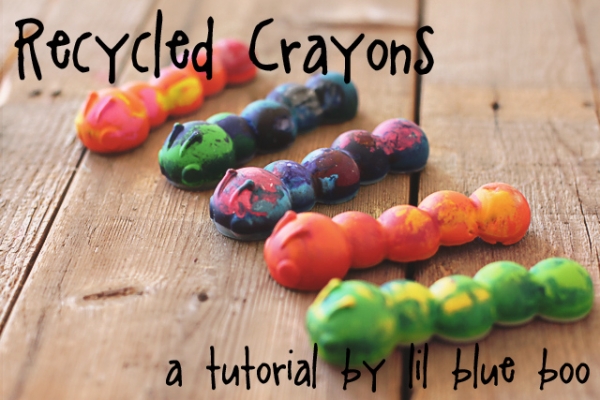 Craft Supplies you Can Make at Home: Recycled Crayons via lilblueboo.com