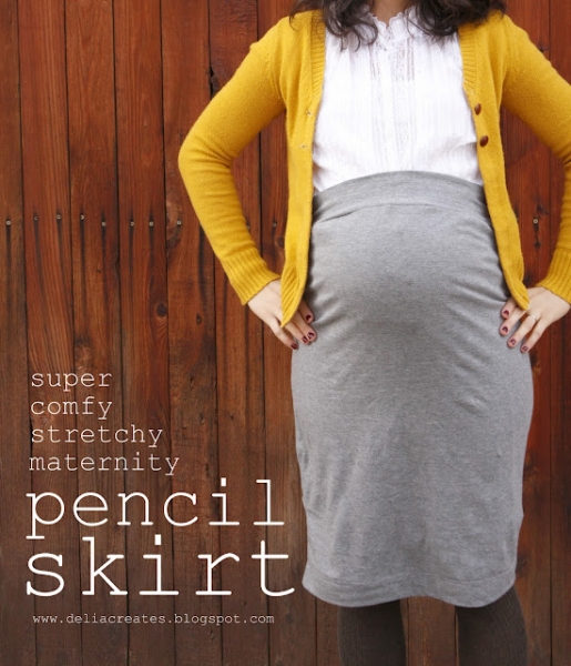 Pencil Skirt Maternity Tutorial via lilblueboo.com