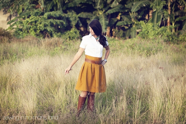 High Waisted Skirt Maternity Tutorial via lilblueboo.com