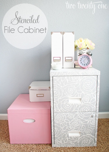 File Cabinet Makeover at IHeart Organizing via lilblueboo.com