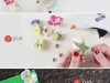DIY Flower Thumb Tacks at Creme de la Craft via lilblueboo.com