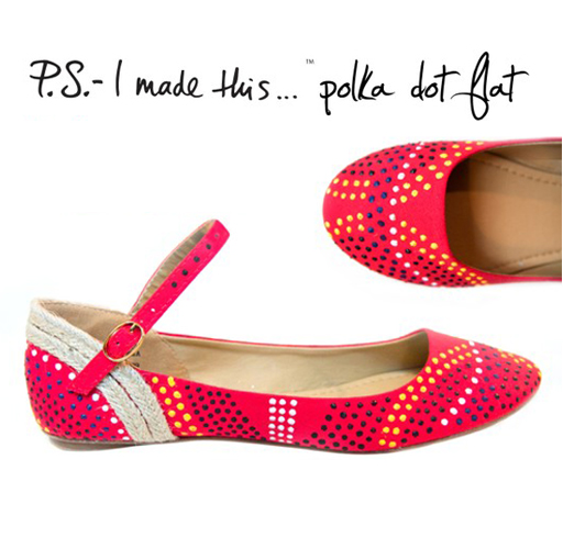 diy polka dot shoe update