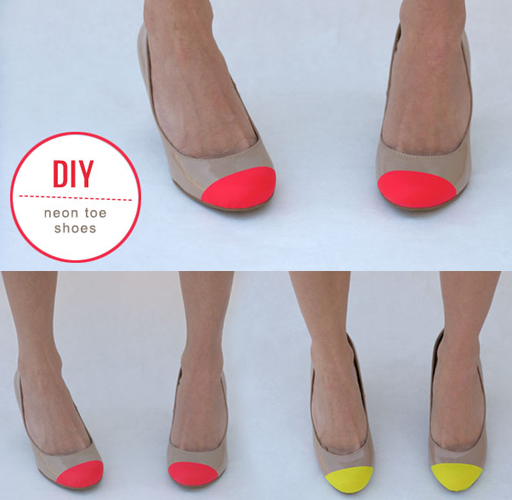 neon shoe update diy via lilblueboo.com