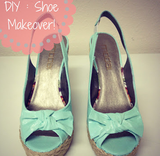 diy painted shoe makeover update via lilblueboo.com