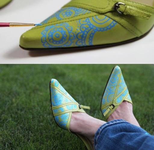 diy doodle painted shoes update