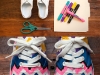 diy neon chevron shoe makeover via lilblueboo.com