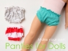 Doll underwear / panties tutorial with pattern from Make it & Love it via lilblueboo.com