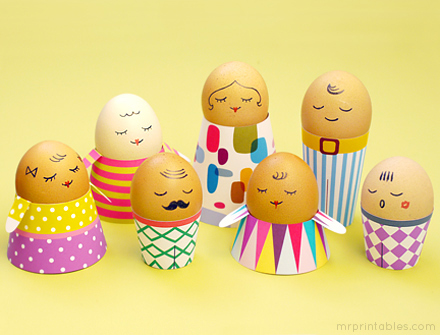 Printable Easter Egg Craft by Mr. Printables via lilblueboo.com Printable Easter Egg Craft by Mr. Printables via lilblueboo.com