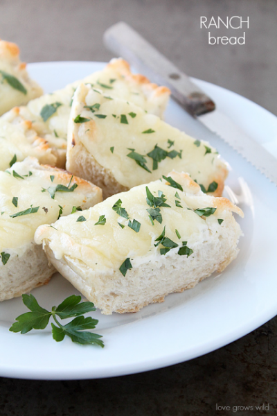 Easy Appetizer Idea: Ranch Bread by Love Grows Wild via lilblueboo.com