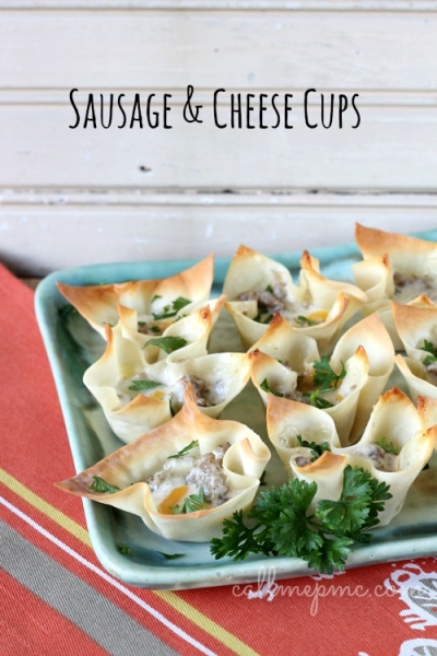 Easy Appetizer Idea: Sausage and Cheese Cups by Call Me PMC via lilblueboo.com