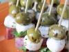 Easy Appetizer Idea:  Marinated Salami, Cheese and Green Olive by Yes, I Want Cake via lilblueboo.com