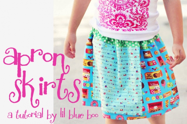 Easy Apron Skirt Download and Tutorial via lilblueboo.com