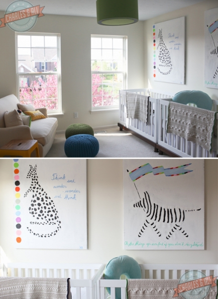 Fresh and Modern Gender Neutral Nursery by Charles and Ali via lilblueboo.com