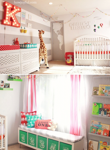 Gender Neutral Circus Nursery by How Joyful via lilblueboo.com