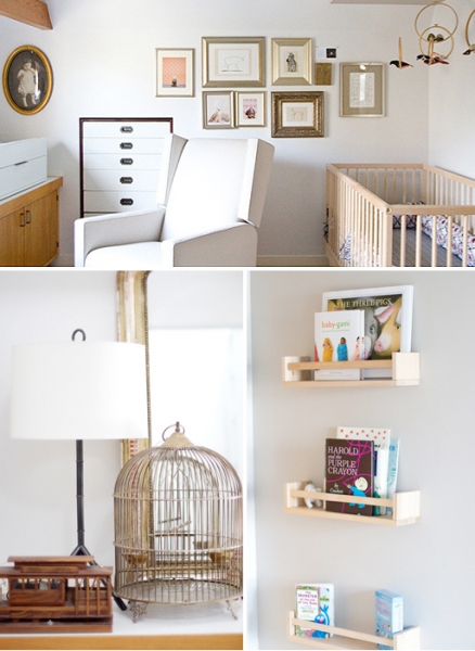 Gender Neutral Handcrafted Nursery featured at On to Baby via lilblueboo.com