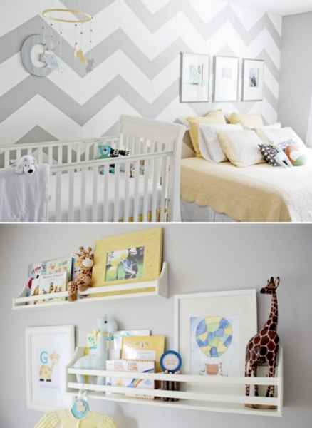 Gender Neutral Chevron Nursery by House 36 via lilblueboo.com