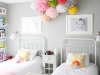 grey pink girls bedroom decor via lilblueboo.com