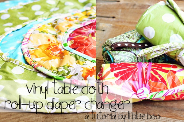 Round Diaper Changing Pad tutorial and free pattern by lilblueboo.com