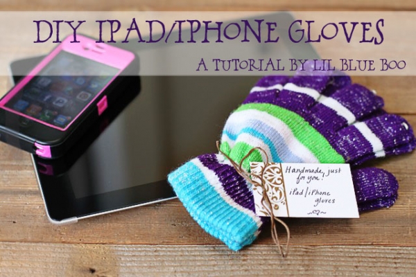 DIY iPad or iPhone gloves tutorial via lilblueboo.com