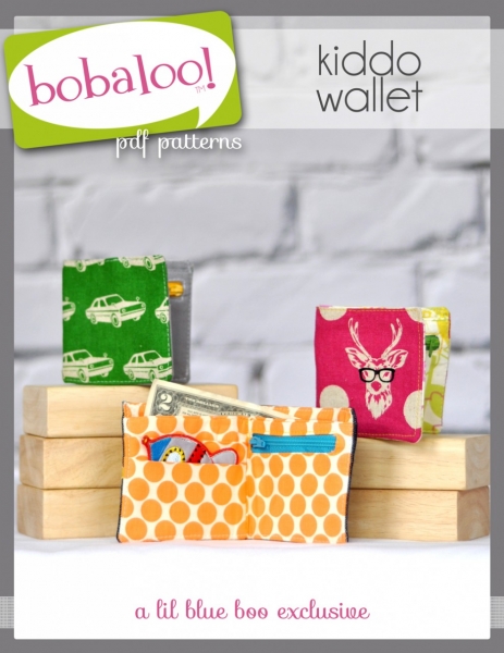 Kids Wallet PDF Sewing Pattern and Tutorial by Bobaloo! via lilblueboo.com